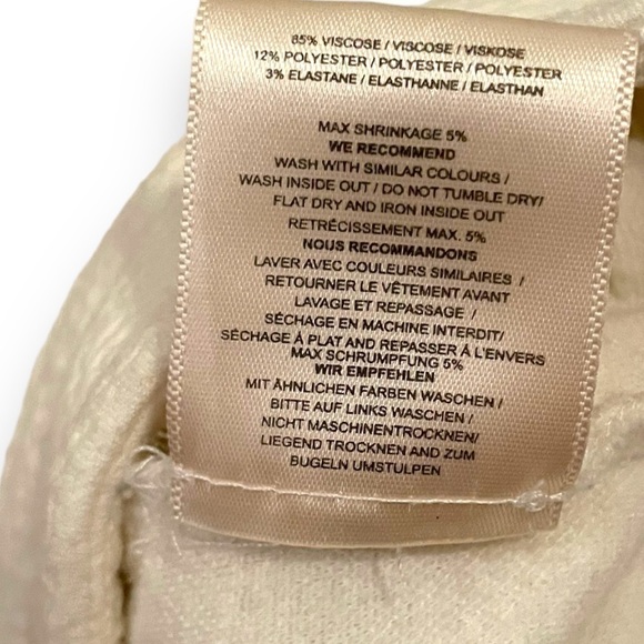 GANNI | White Textured Viscose Mockneck Short Sleeve Dress | Women’s Size XS - Picture 8 of 8